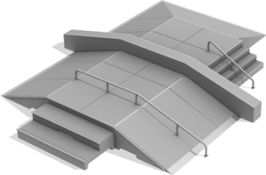 Funbox avec modules en béton